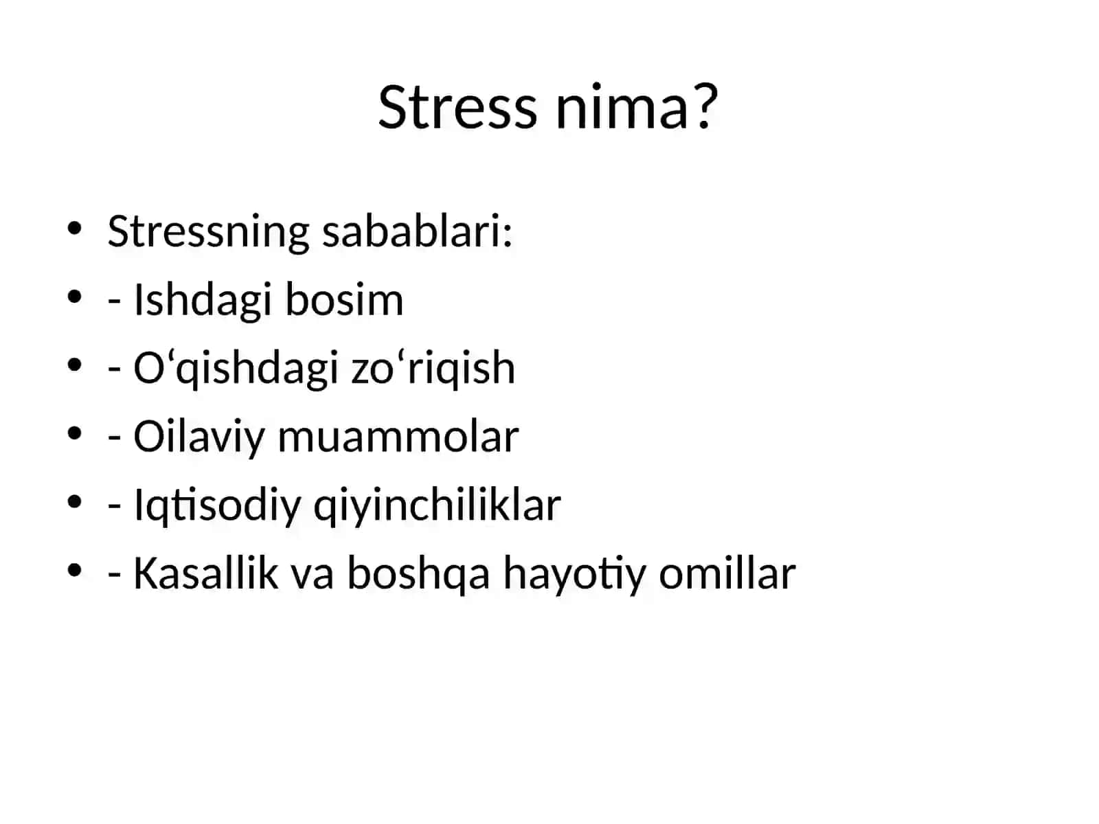 Stress va shaxsdagi nevrotik buzilishlar 2