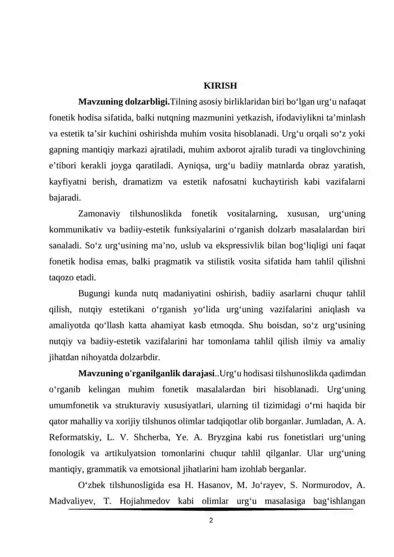 URG‘U VA UNING FONETIK XUSUSIYATLARI 2