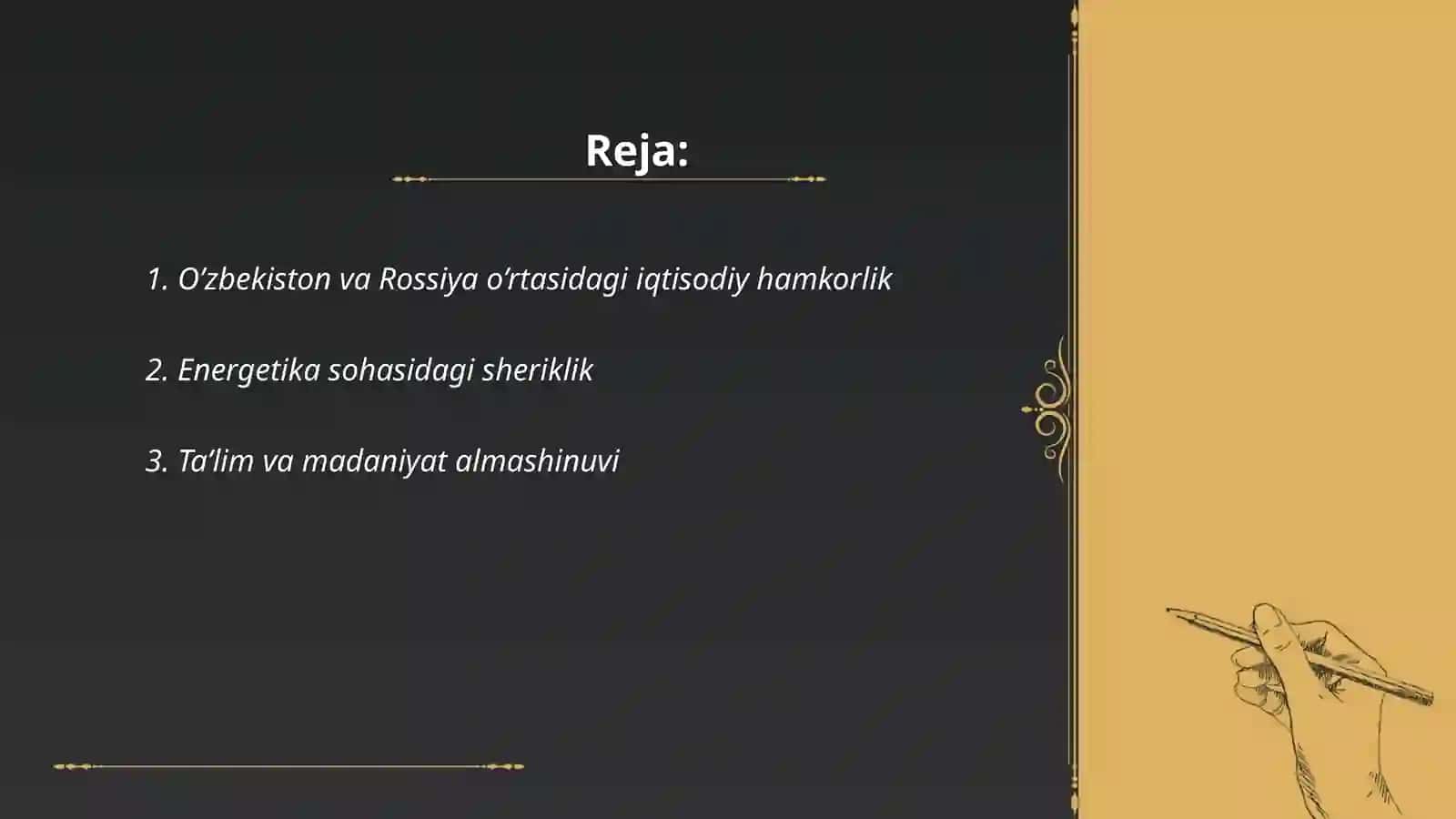 O’zbekiston va Rossiya munosabatlari 2