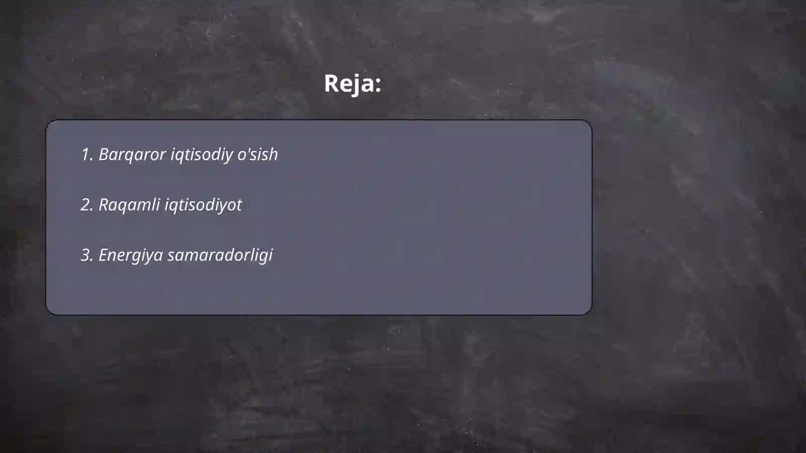Jahon iqtisodiyoti rivojlanishining ustuvor yo'nalishlari 2