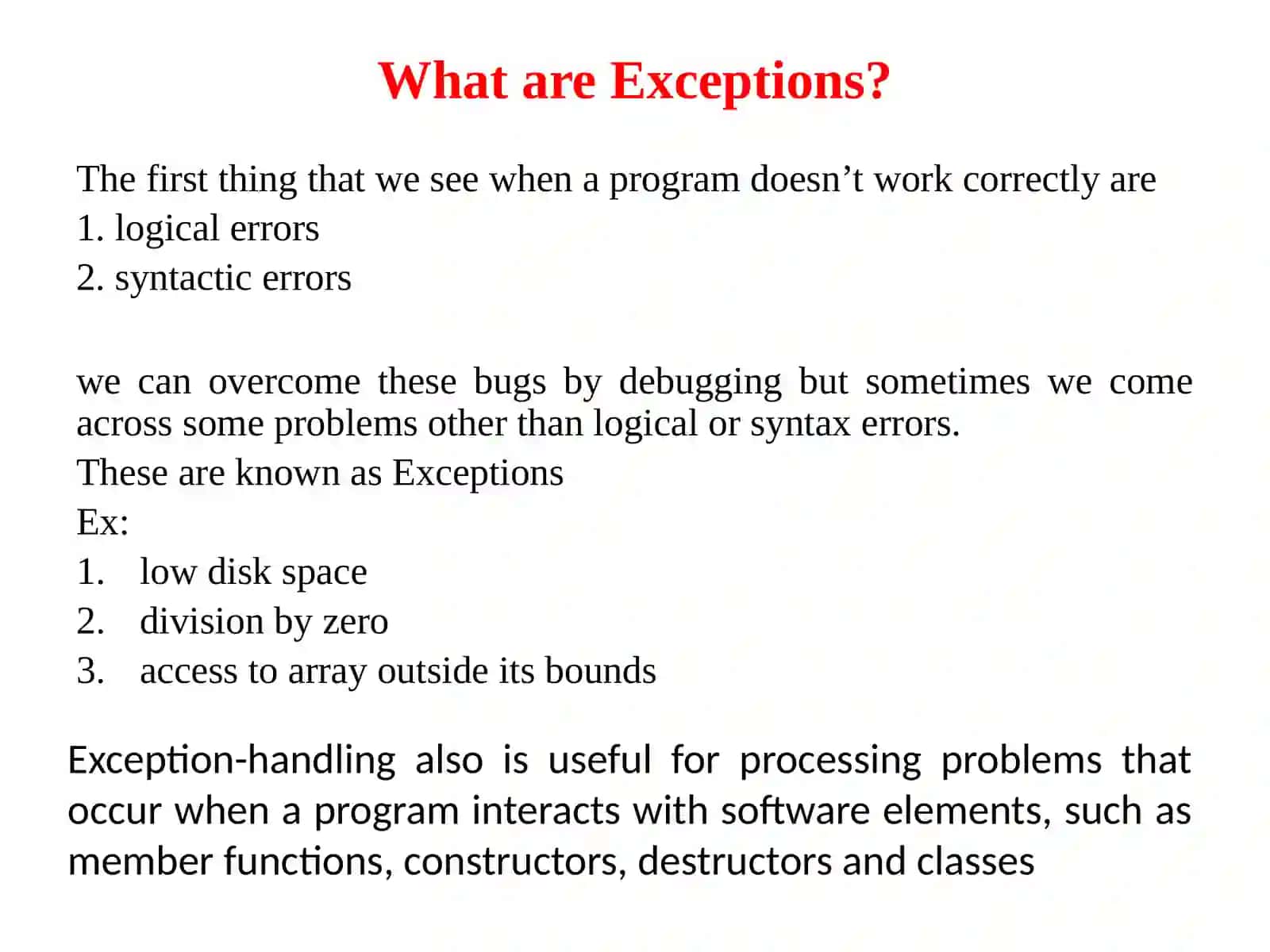 Exceptions Handling 2