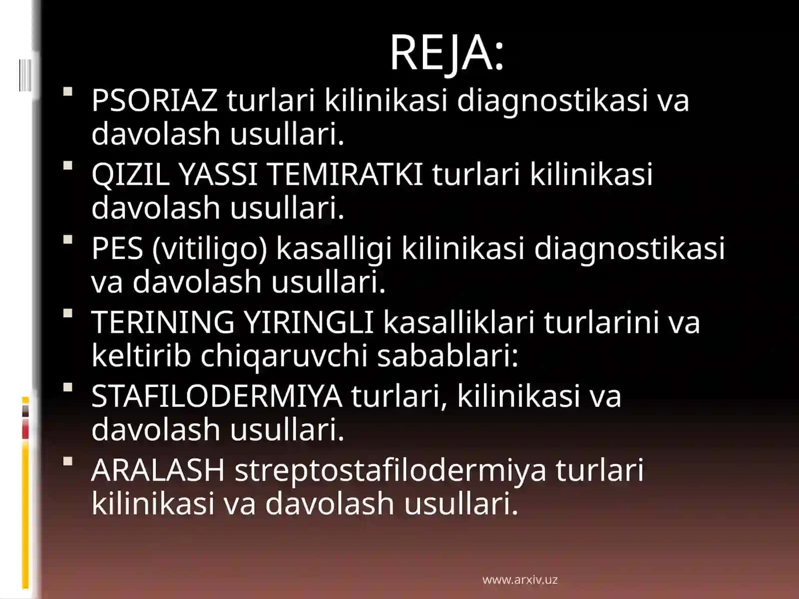 Psoriaz turlari klinikasi diagnostikasi va davolash usullari 2
