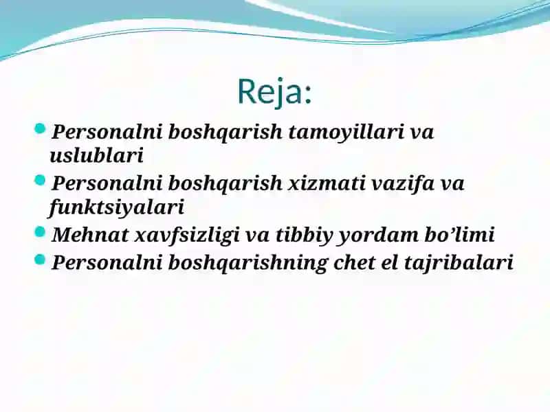 Biznes subektlari personalini boshqarish 2