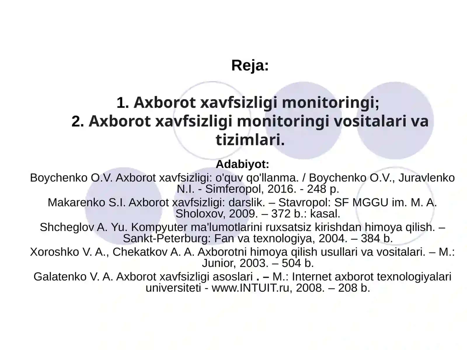 Tarmoq monitoringi va tahdidlarni aniqlash 2