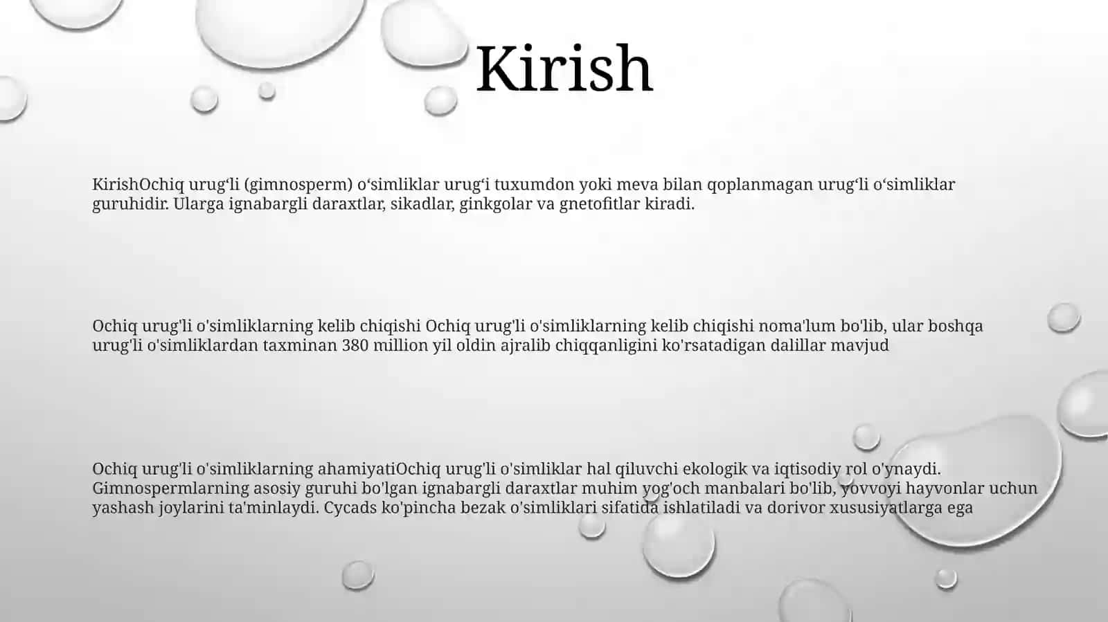 Ochiq UrugʻLi OʻSimliklarning Kelib Chiqishi 2