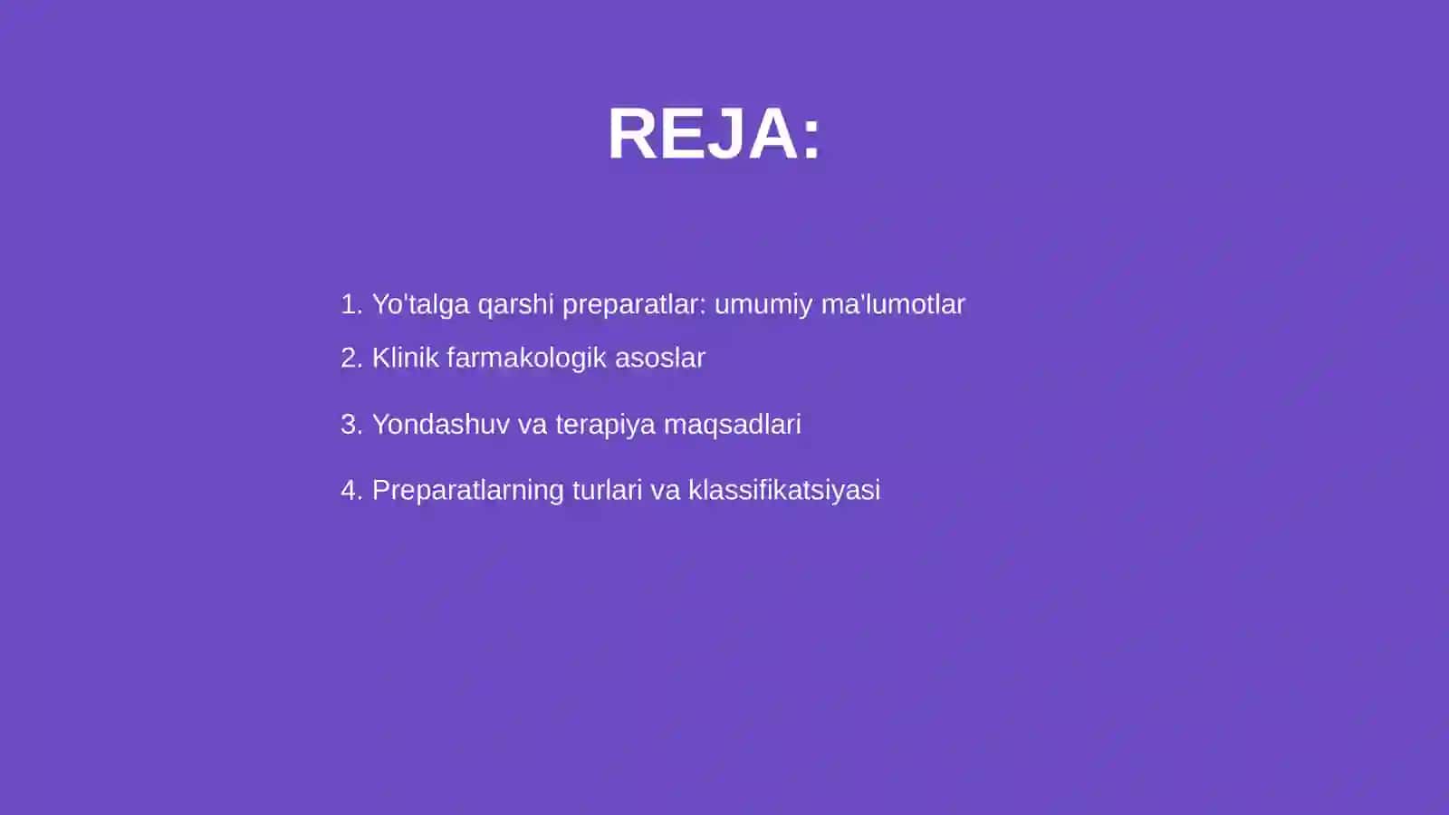 Yo'talga qarshi preparatlarning klinik farmakologik xarakteristikasi 2