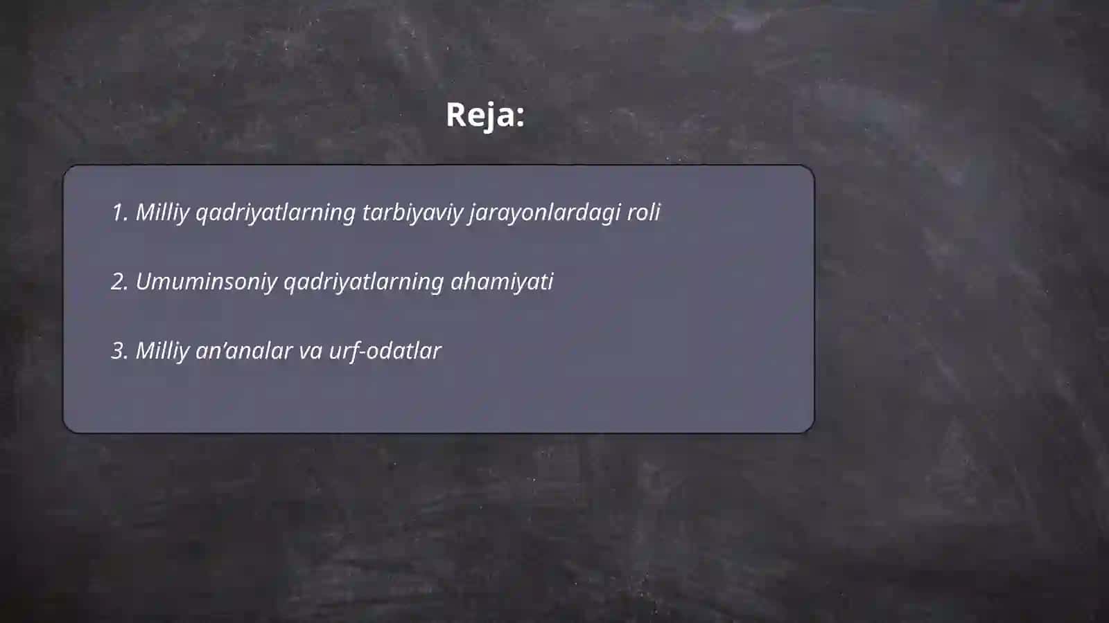 Milliy va Umuminsoniy Qadriyatlarning Uyg'unlashuvi 2
