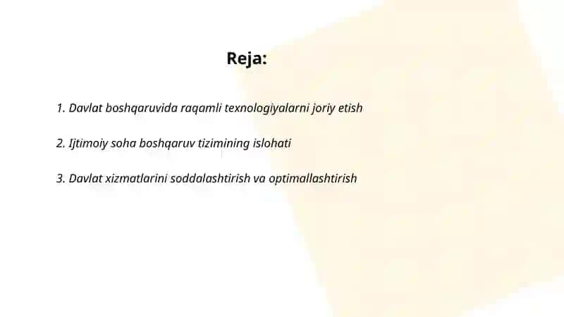 Mustaqillik yillarida davlat boshqaruvi tizimida amalga oshirilayotgan islohatlar 2