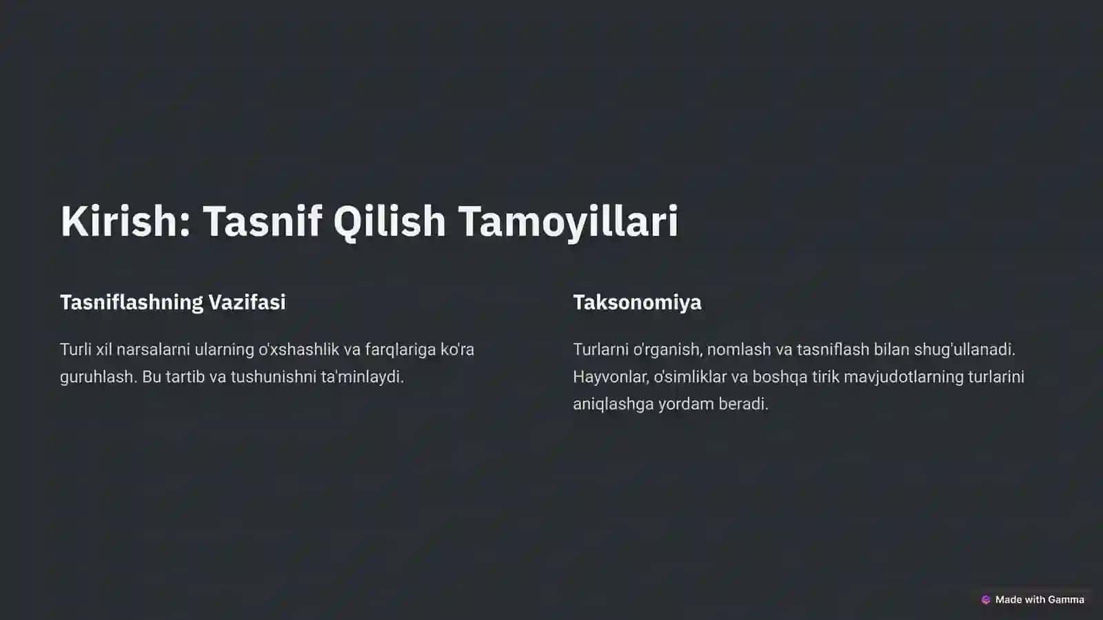 Sintaksonomiya va Taksonomiya: Dominantlar Bo'yicha Klassifikatsiya 2