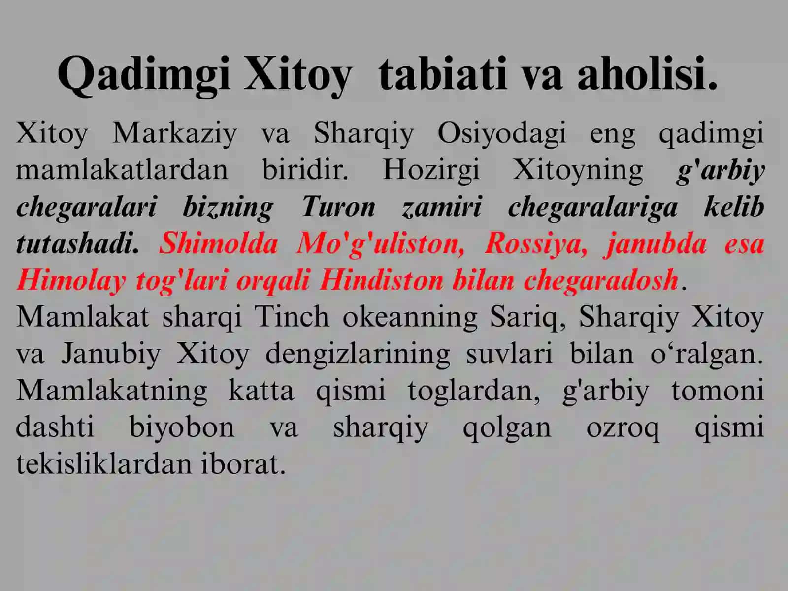 QADIMGI XITOY 2