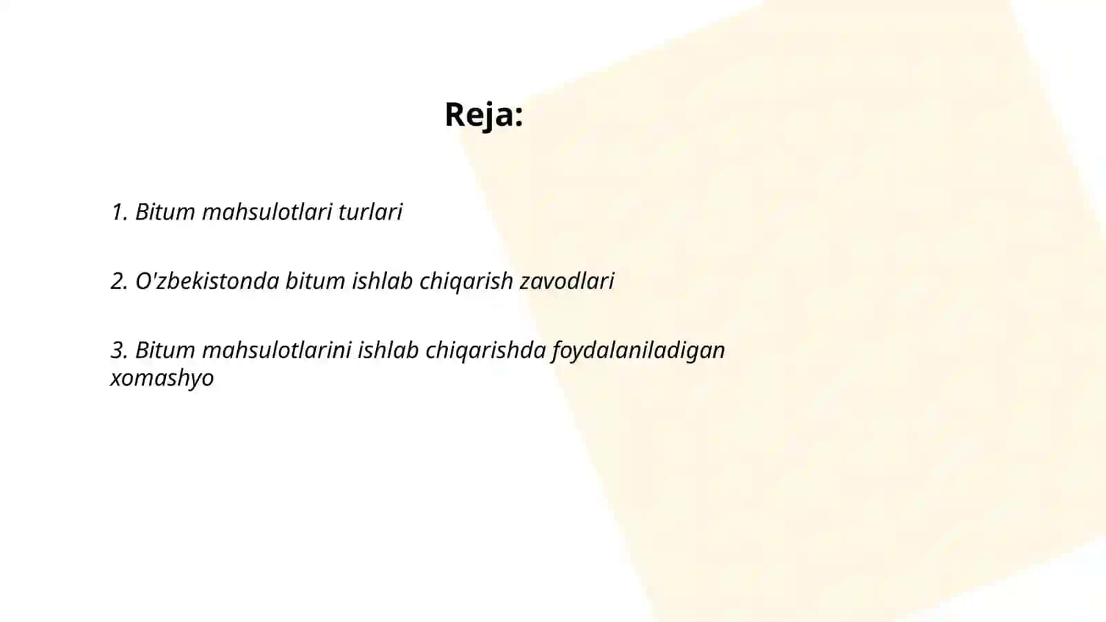 Bitum mahsulotlarini ishlab chiqarish 2