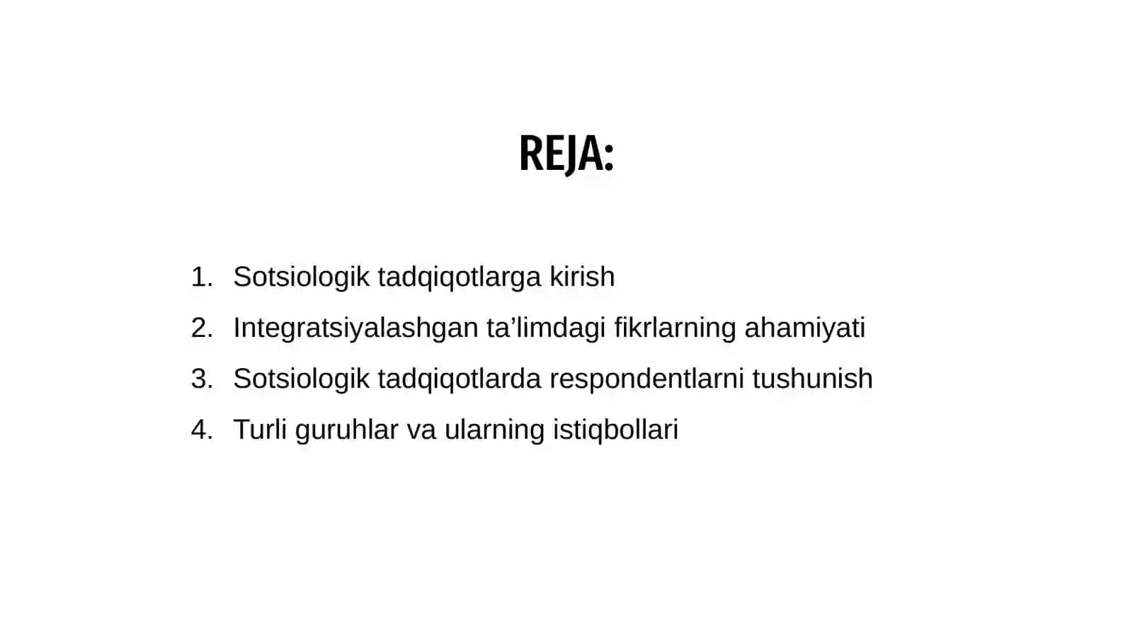 Integratsiyalashgan ta'limni amaliyotga tadbiq etish bo‘yicha turli guruhlarga mansub respondentlarning fikrlarini aniqlashga qaratilgan sotsiologik tadqiqiotlar 2