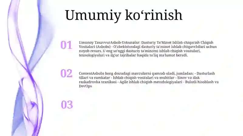 Asbob-Uskunalar: Dasturiy Ta'Minot Ishlab Chiqish Vositalari 2