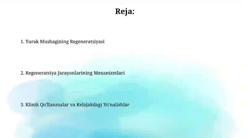 Yurak muskullari regeneratsiyasi 2