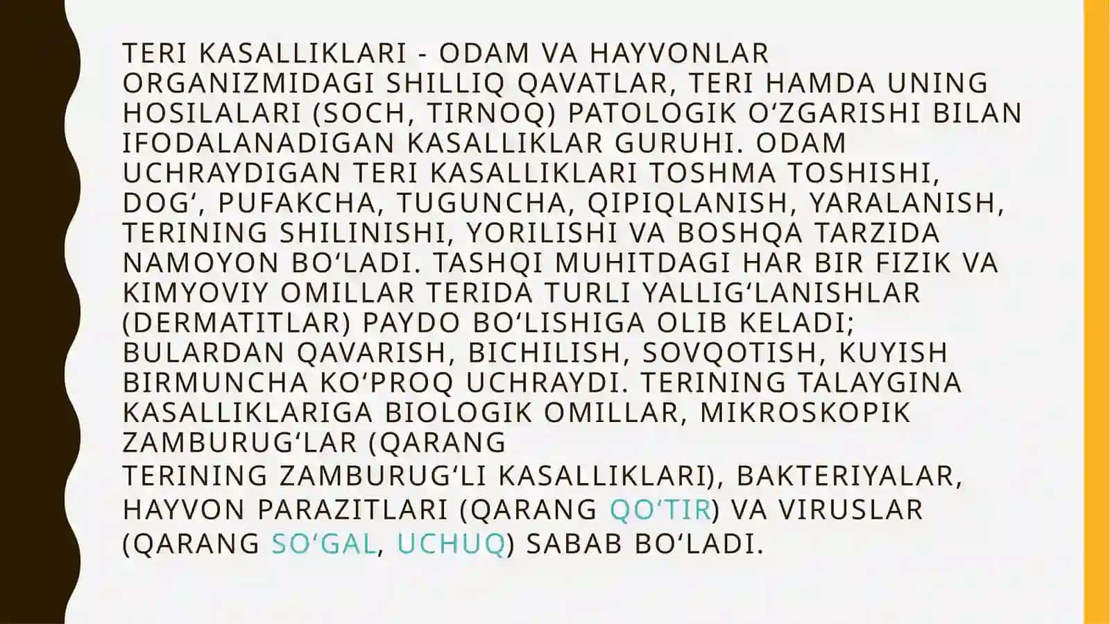TERI VA TANOSIL KASLLIKLARI (ZaxMSO’ZAK, UROGENITAL FIMOZ) 2