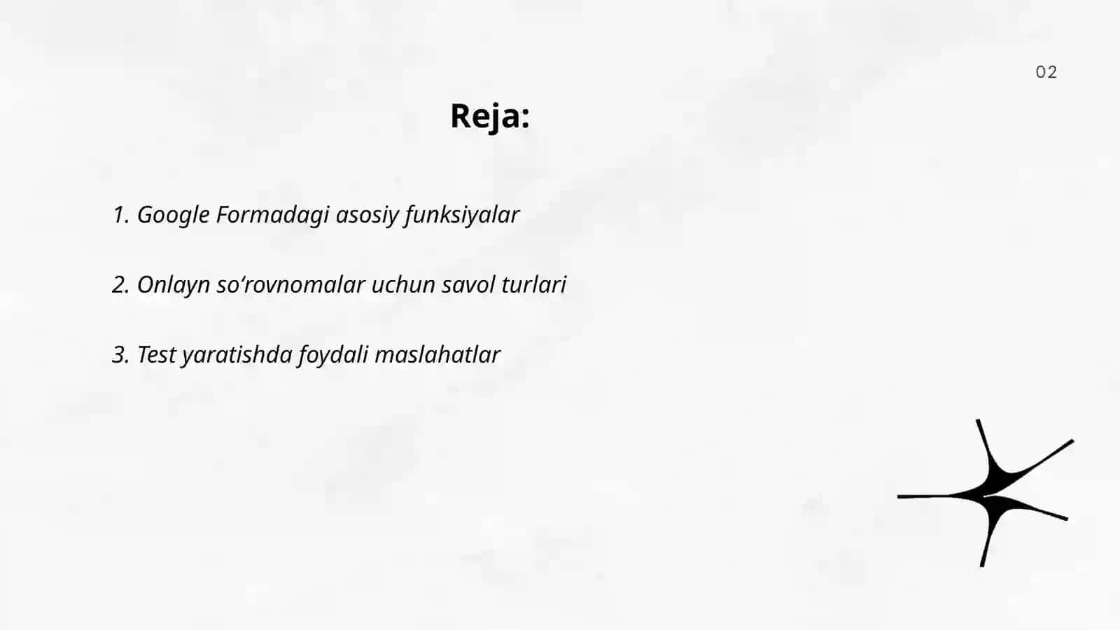 Google Formada onlayn soʻrovnoma hamda testlar yaratish 2