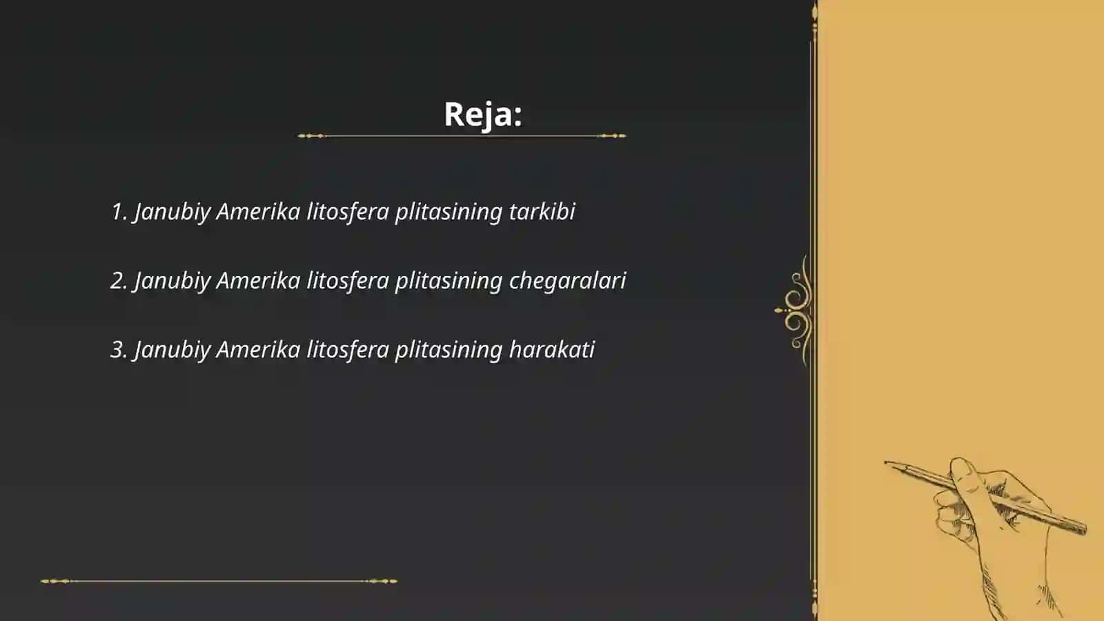 Janubiy Amerika litosfera plitasining JALP geologik kartasi NGPlarini va NGOlarni aks ettirishi 2
