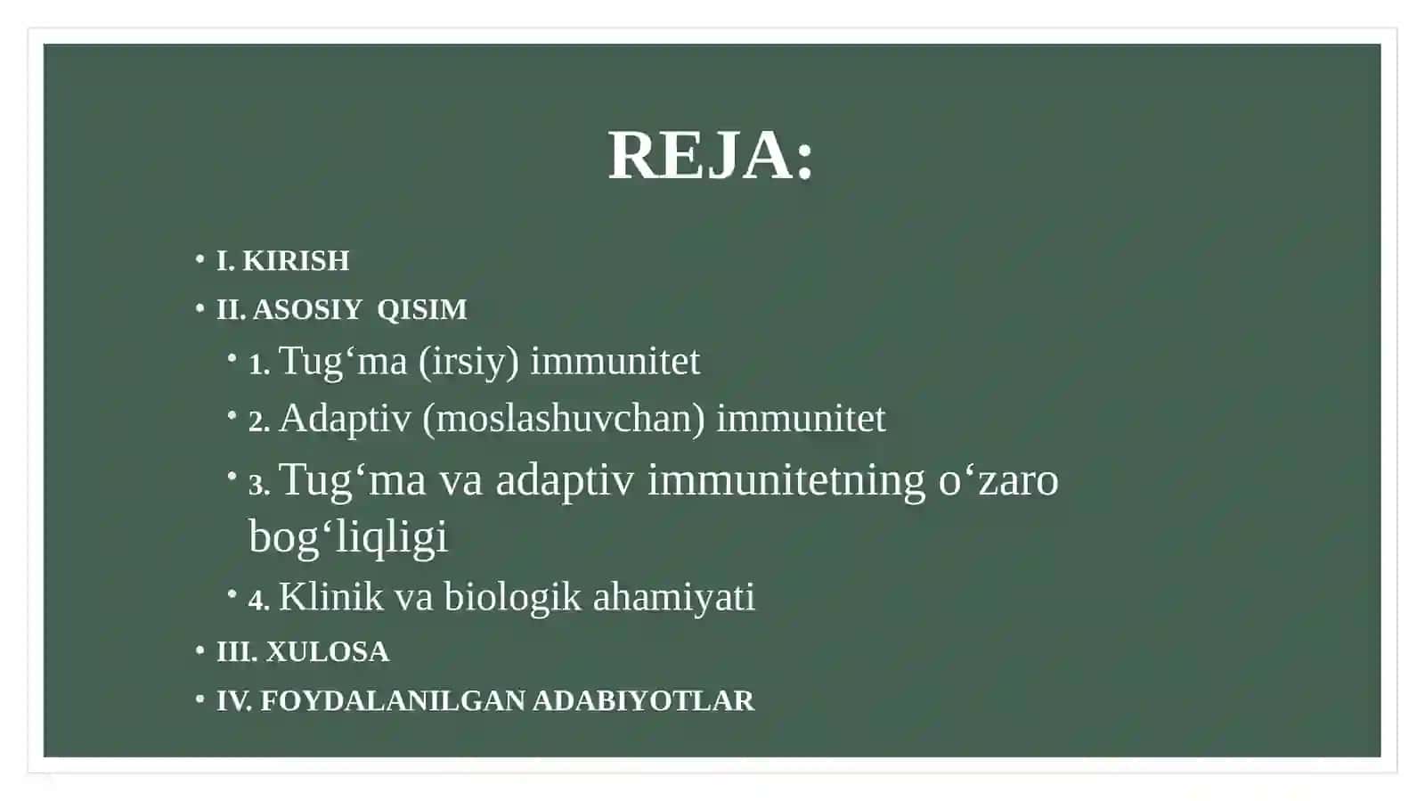 Tug‘ma (irsiy) immunitet 2
