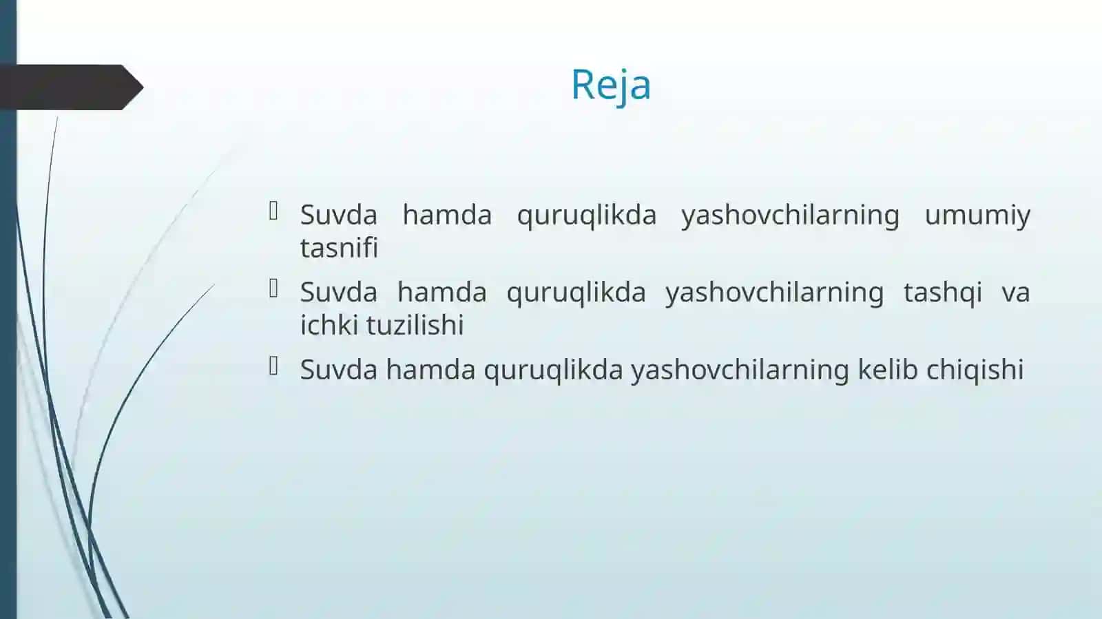 Suvdahamdaquruqlikdayashovchilarningumumiytasnifi 2