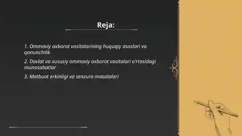 Ommaviy axborot vositalarining faoliyati 2