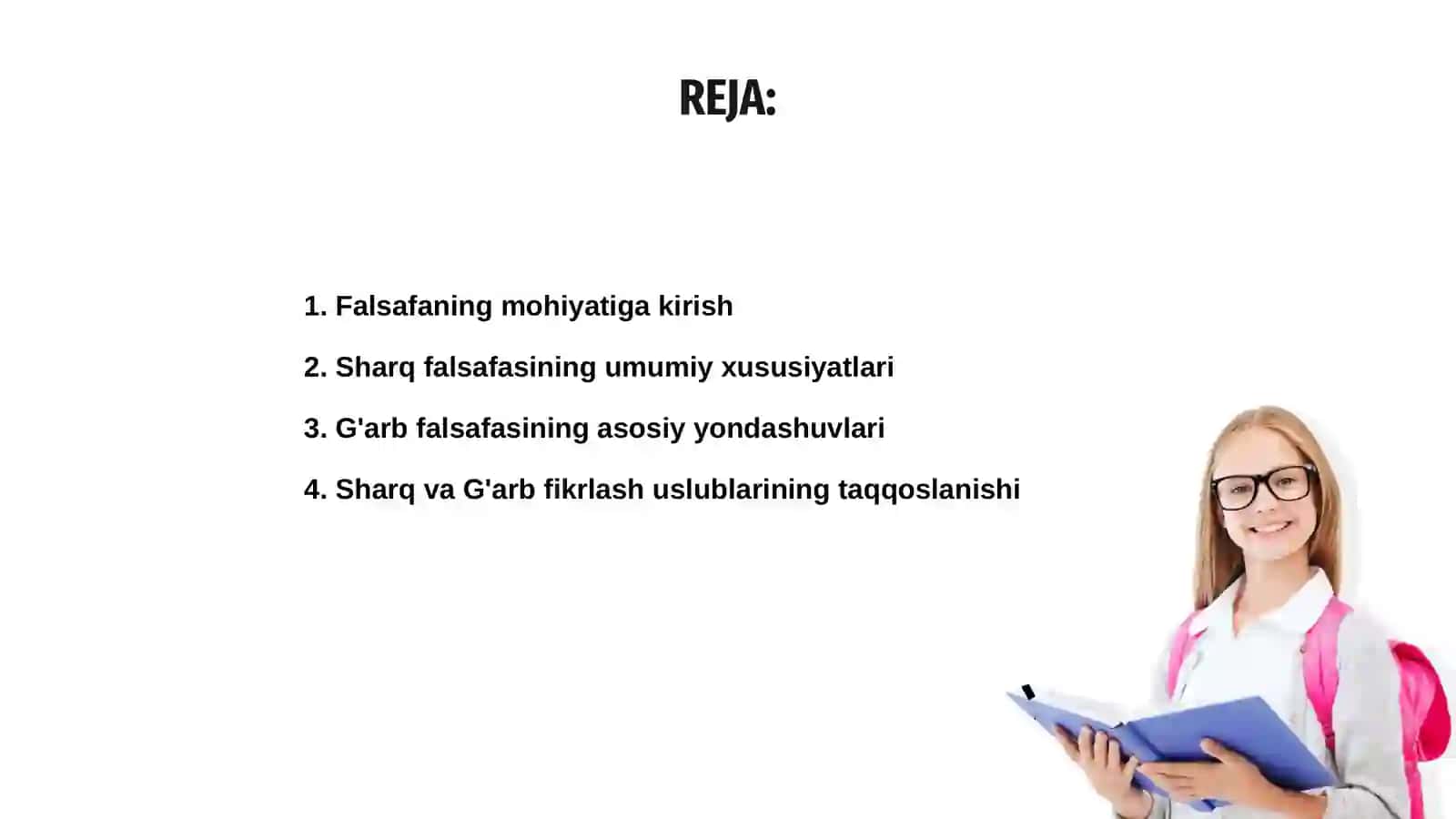 Falsafaning mohiyatiga oid Sharq va G'arb mutafakkirlari ta'riflarini tasniflash 2