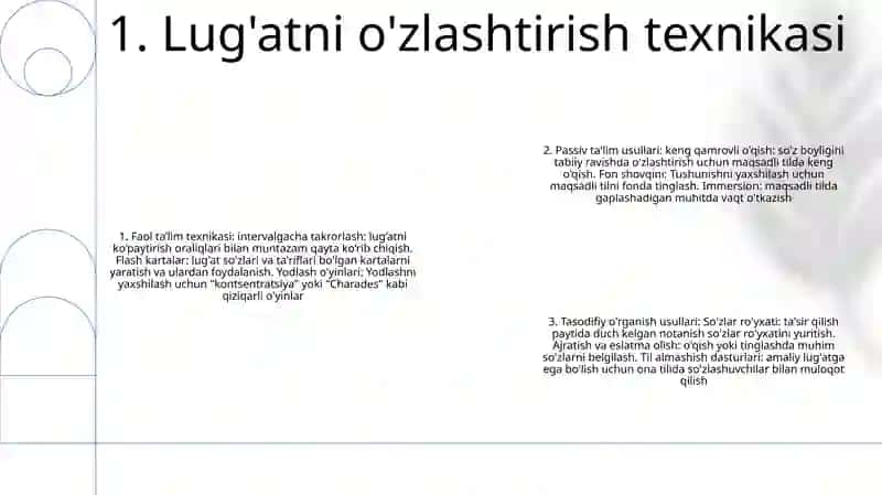 Lug'At Tayyorlash 2