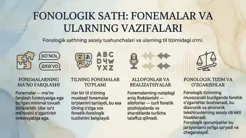 Tilning fonetik-fonologik sathi. Fonetik o‘zgarishlar 2