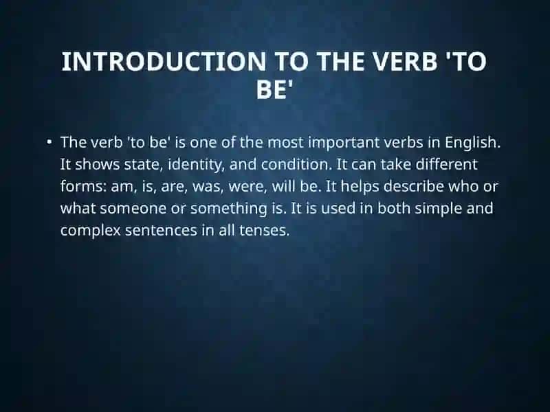 The Verb 'To Be' 2