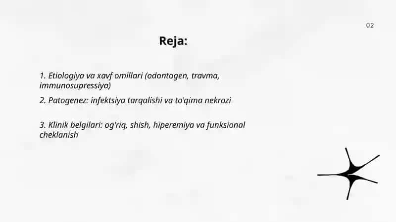 Yuqori jag' o'tkir osteomiyeliti va atrofidagi rivojlangan abssess va flegmonalari 2
