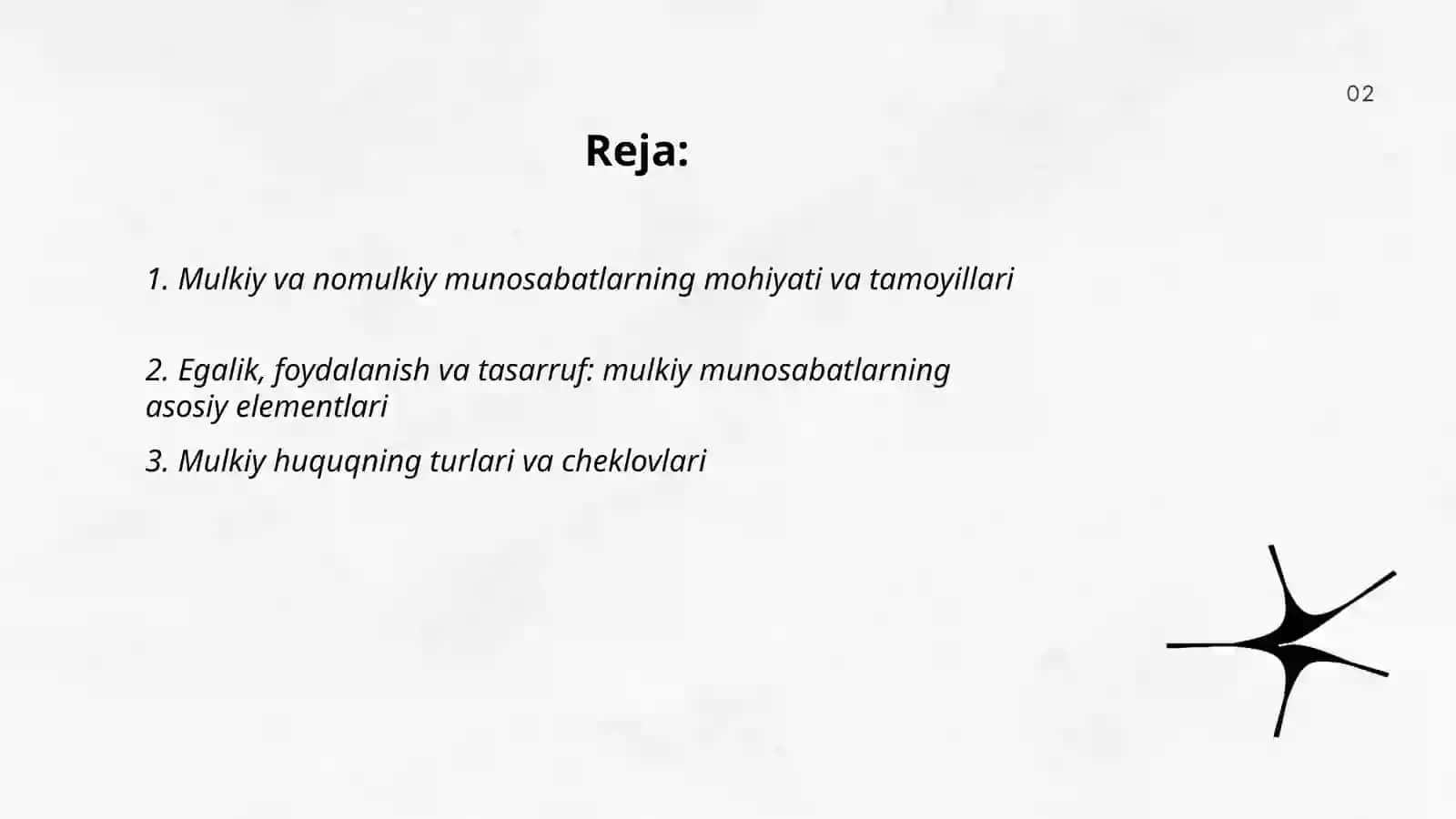 Mulkiy va nomulkiy munosabatlar 2