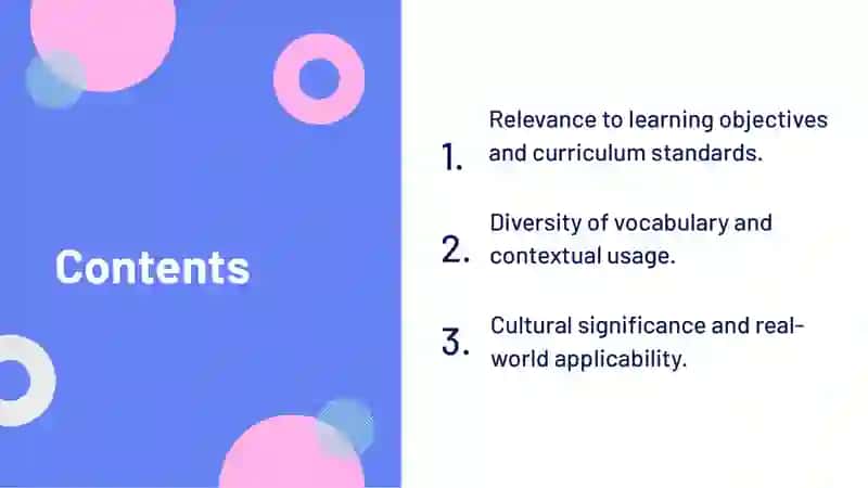 Criteria of selecting Lexical Material 2