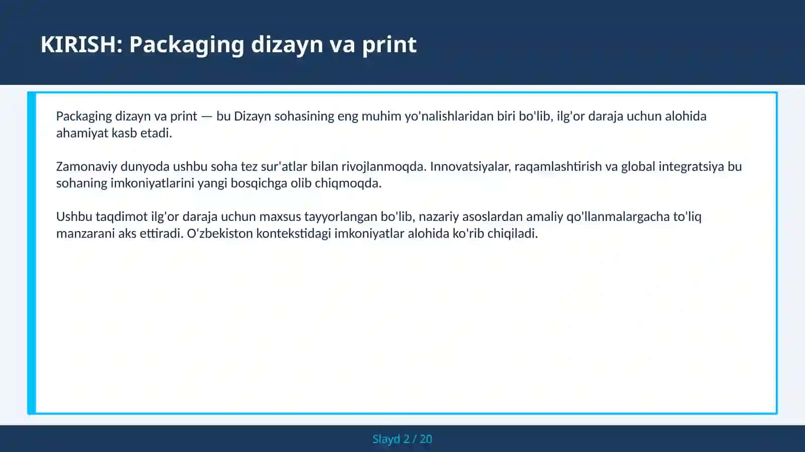 Packaging Dizayn va Print 2
