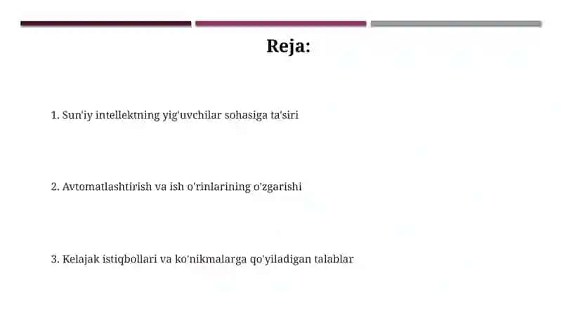 Sun'iy intellektning montajorlar sohasiga ta'siri 2