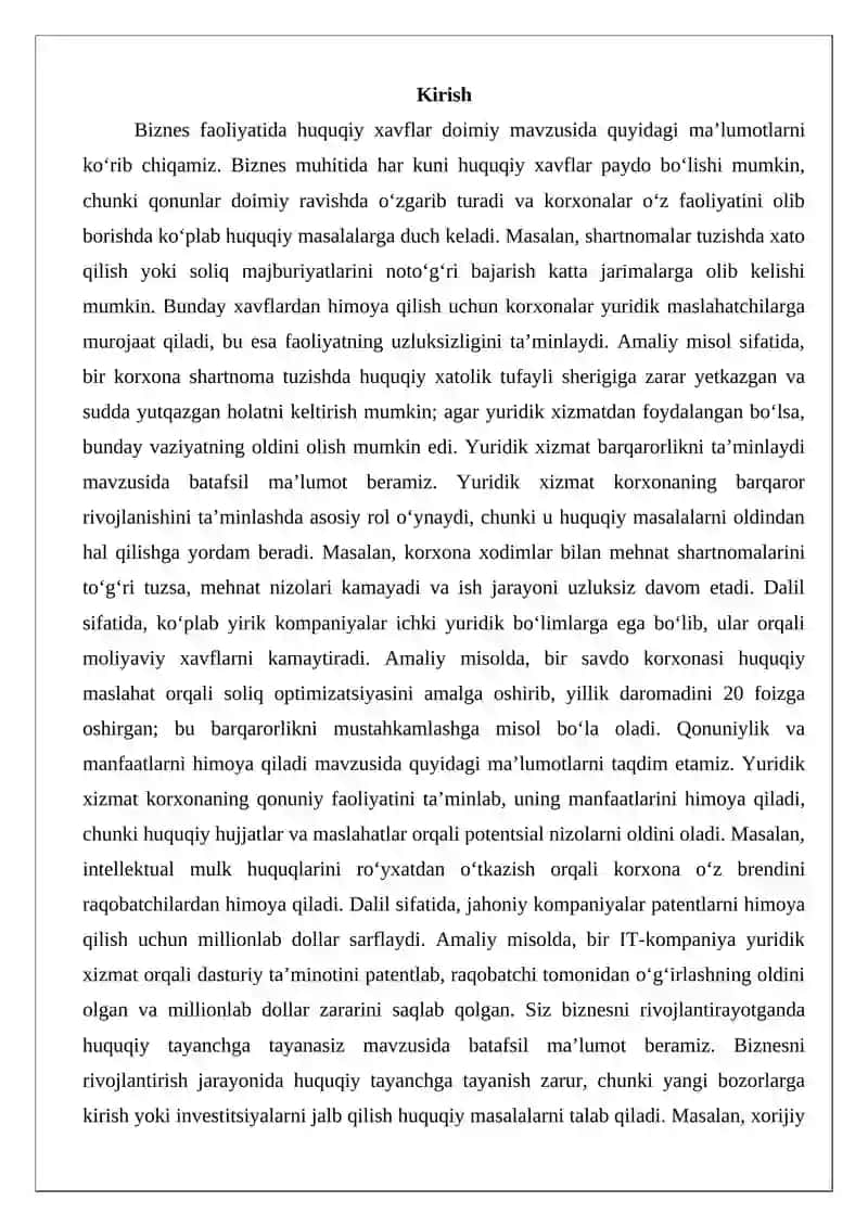 Biznes faoliyatida yuridik xizmat 2