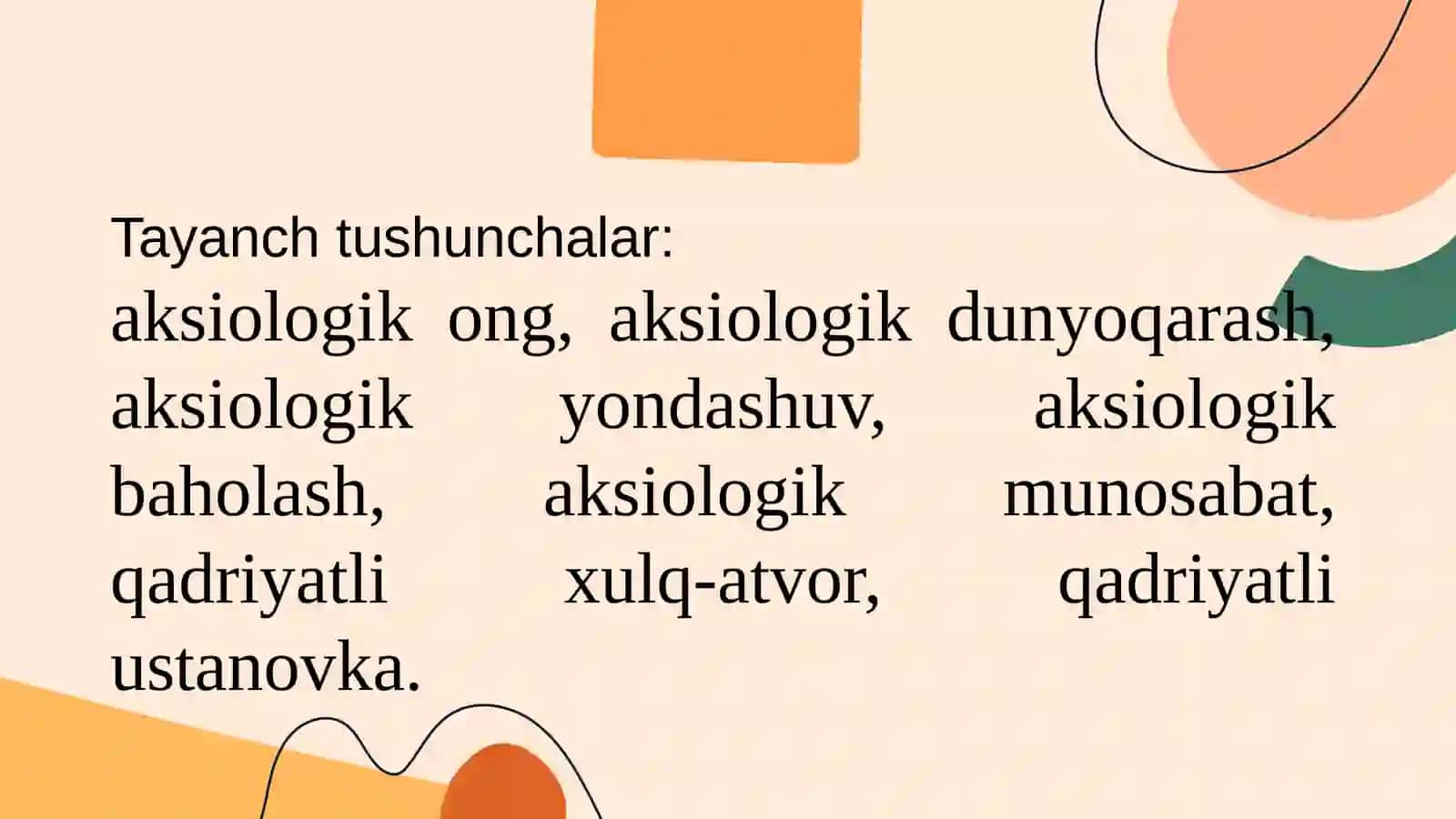 Pedagogning qadriyatlarga yo’nalganligirejasi 2