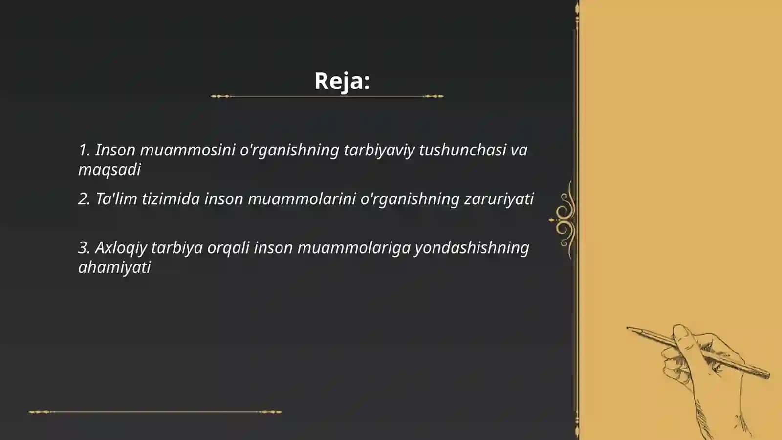 Inson muammosini o'rganishning tarbiyaviy zaruriyati va ahamiyati 2