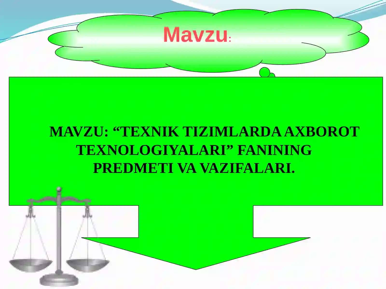 TEXNIK TIZIMLARDA AXBOROT TEXNOLOGIYALARI FANINING PREDMETI VA VAZIFALARI 2