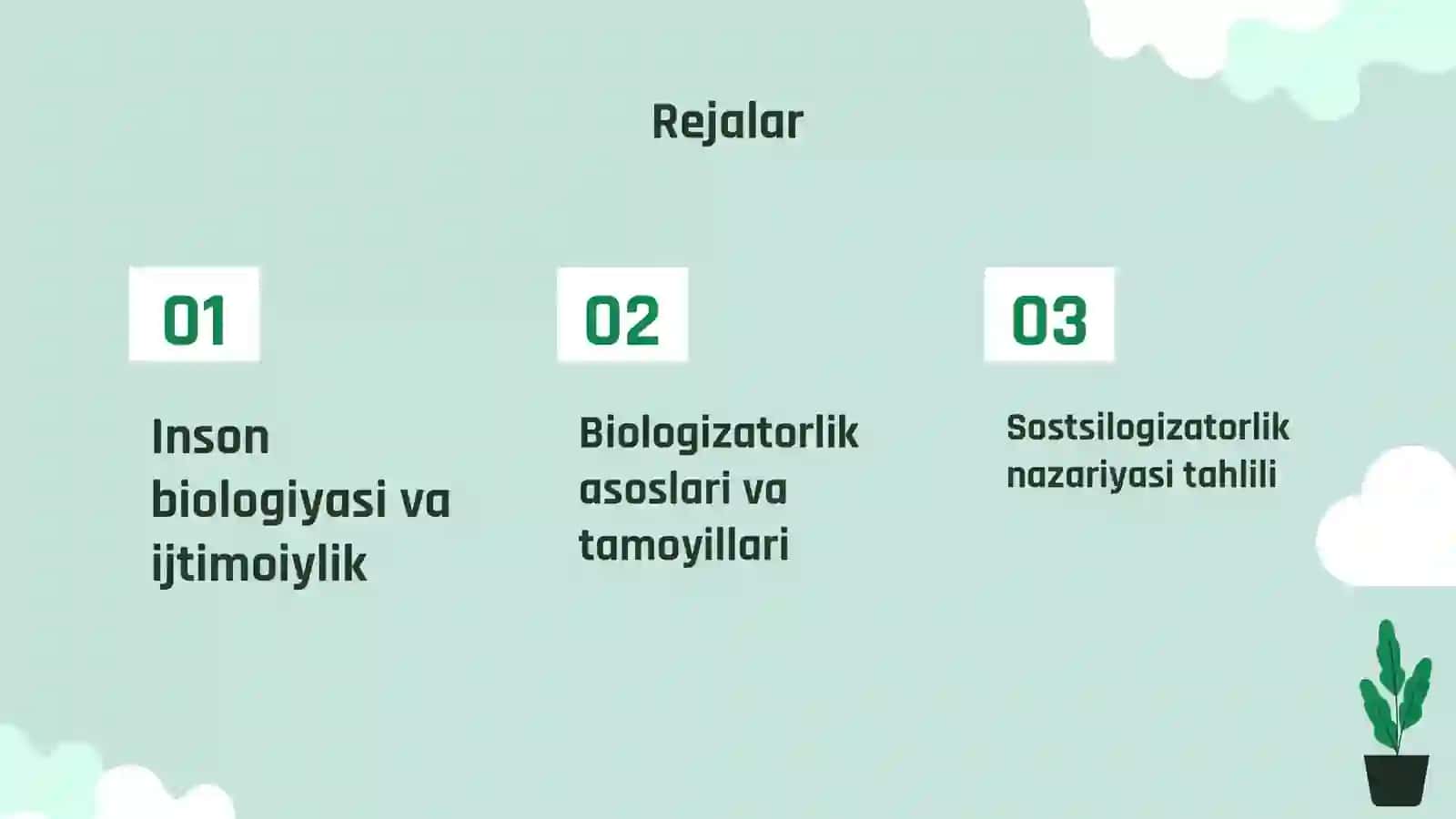 Biologik va Ijtimoiy Vujud 2