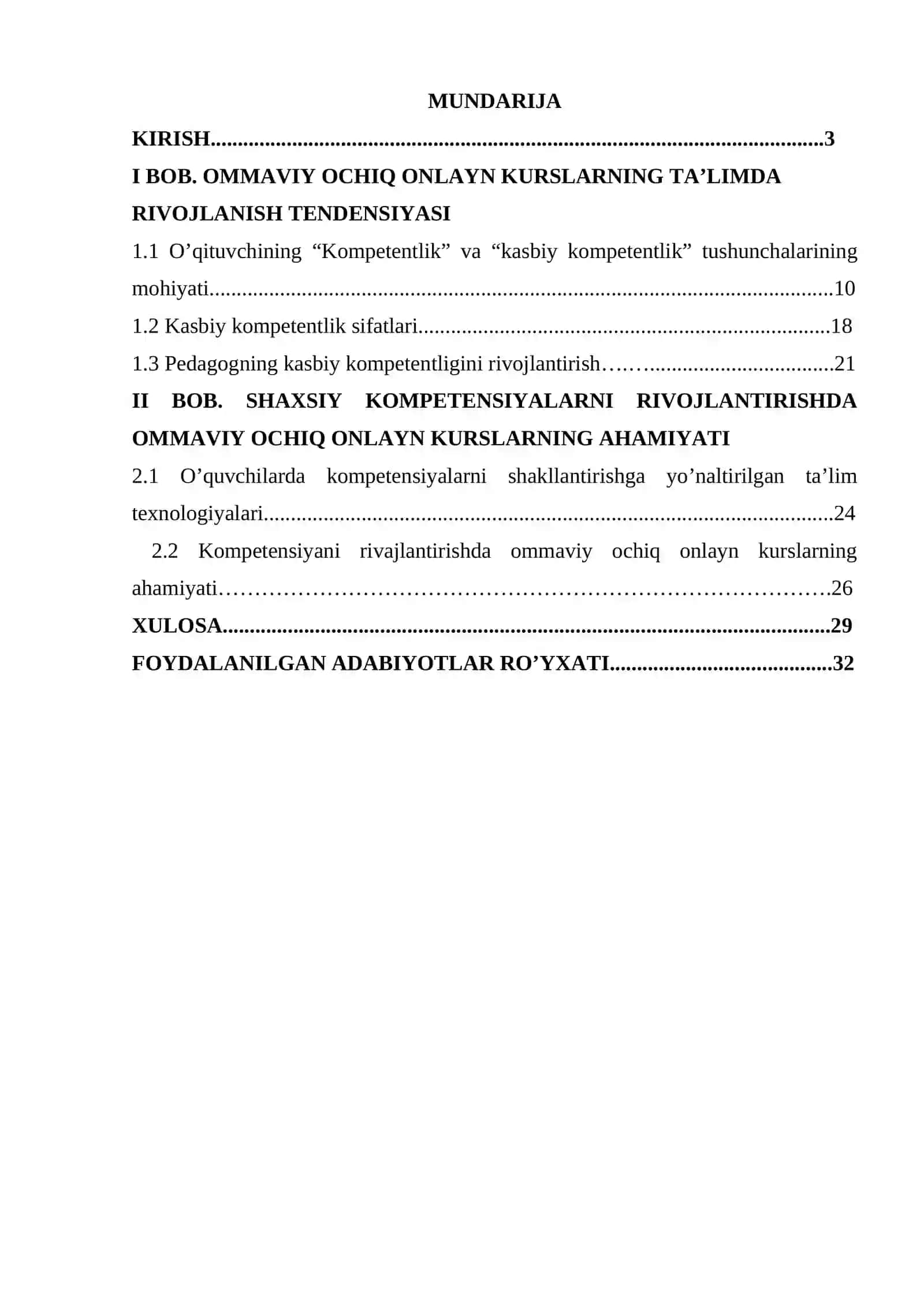 O’QITUVCHINING SHAXSIY KOMPETENSIYASINI RIVOJLANTIRISHDA OCHIQ ONLAYN KURSLAR 2