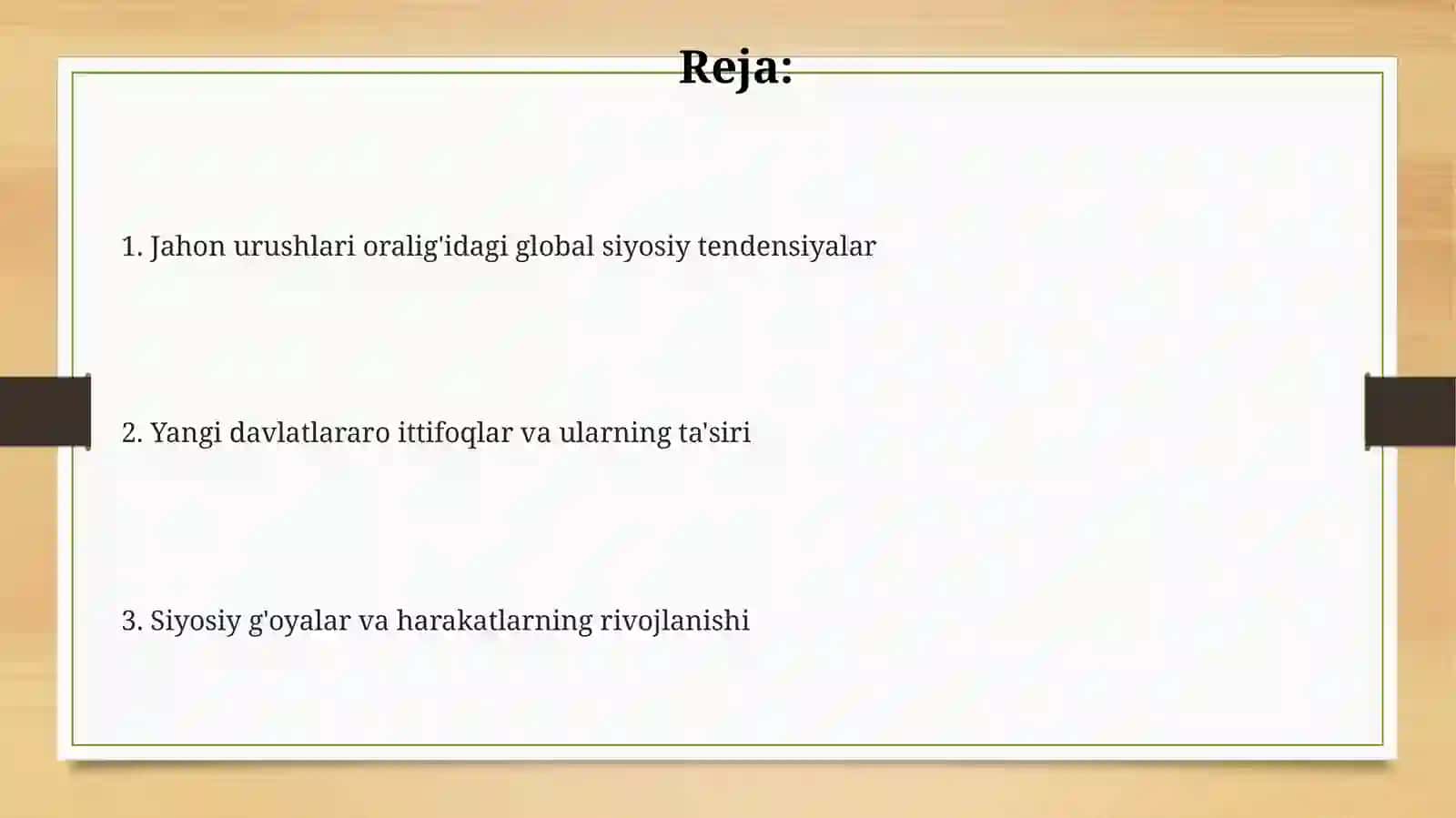 Jahon urushlari oralig'idagi global siyosiy tendensiyalar 2