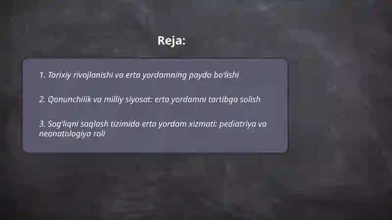 Oʻzbekistonda ilk yoshdagi bolalarga erta yordamning yuzaga kelishi va rivojlanishi 2