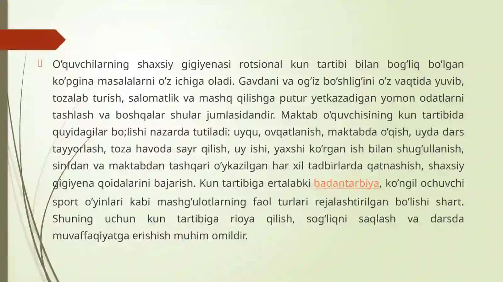 O'quvchilarni gigiyenik tarbiyalash 2