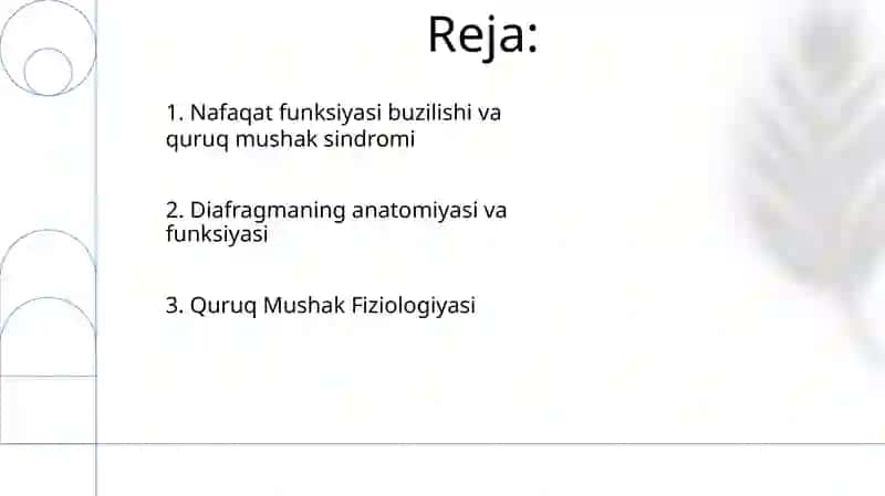 Kurak mushaklari. Diafragma 2