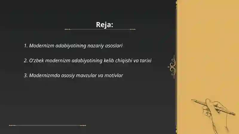 Modernizm adabiyoti 2