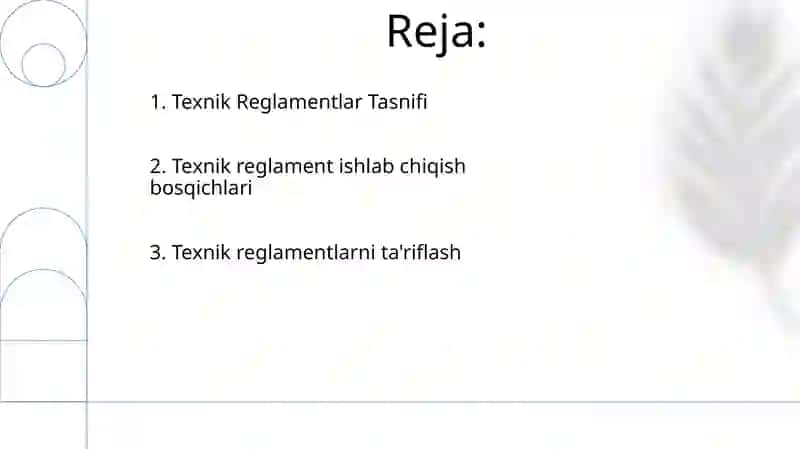 Texnik Reglamentlarning ishlab chiqish usullari 2