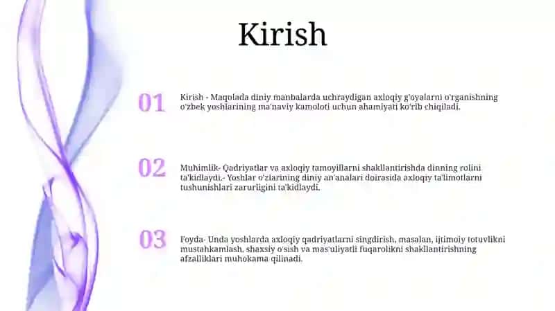 O‘Zbekiston Yoshlarining Diniy Manbalardagi Axloqiy Tarbiyaga Oid G‘Oyalarni O‘Rganishning Ahamiyati 2