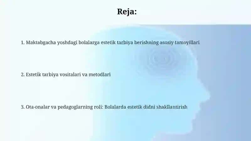 Estetik tarbiya berish 2