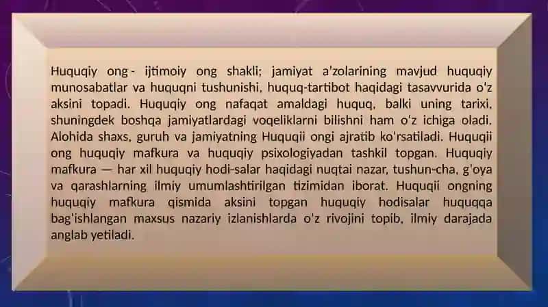 Huquqiy Ong Tushunchasi Tarkibiy Qismlari 2