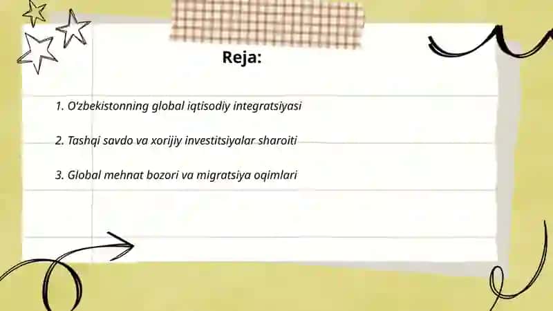 Oʻzbekiston va global integratsiya 2