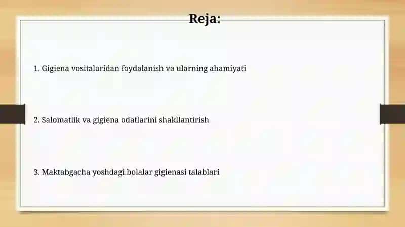 Maktabgacha bolgan bolalarda gigiyenik talablar 2